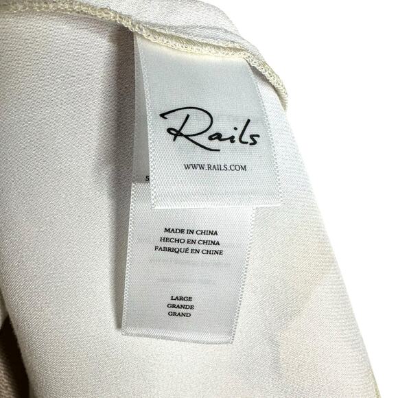 RAILS Dina Diffused Blossom Satin Slip Midi Dress Women's Size Large V-Neck - Picture 7 of 10